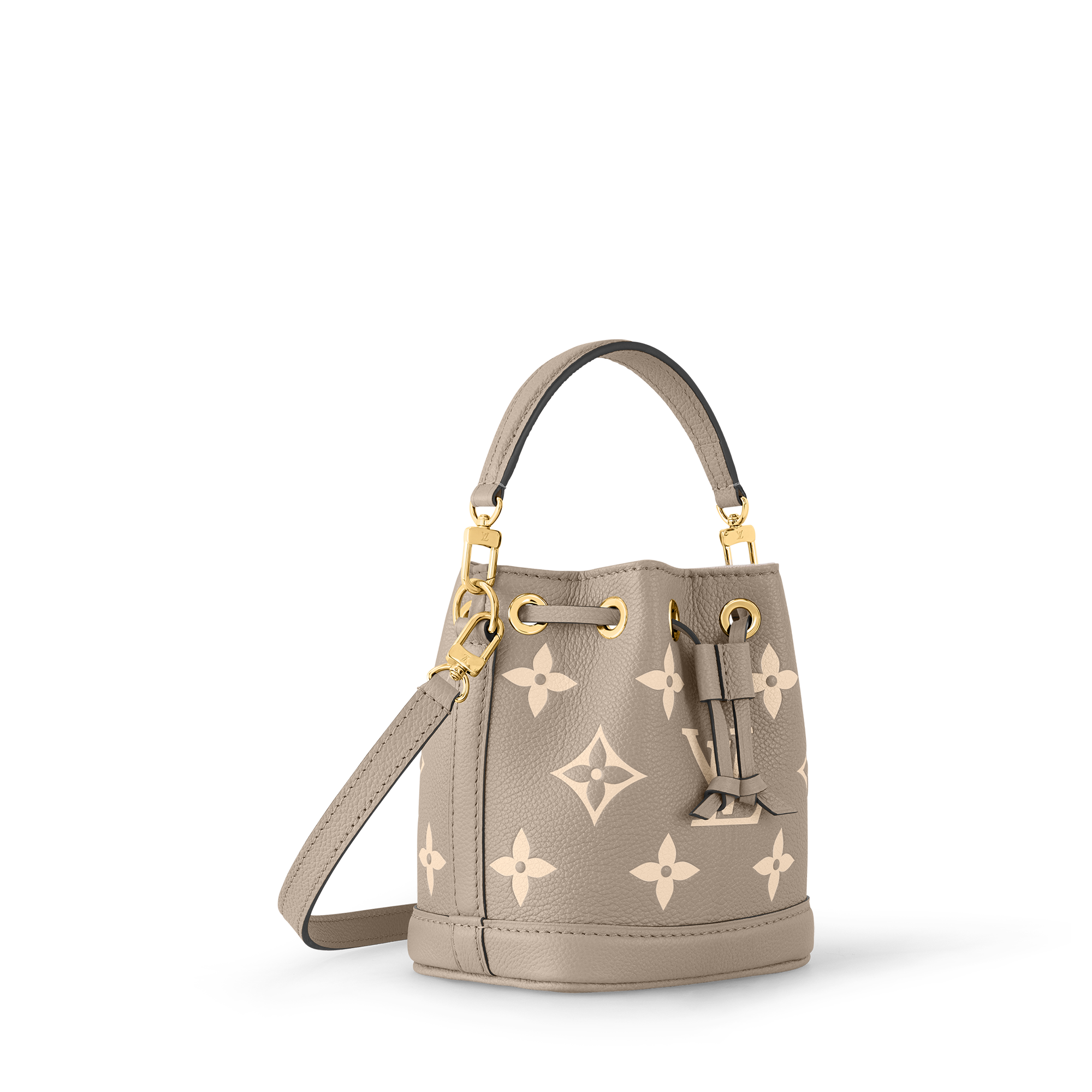 Bolsa Nano Noé Couro Monogram Empreinte Bicolor - Carteiras